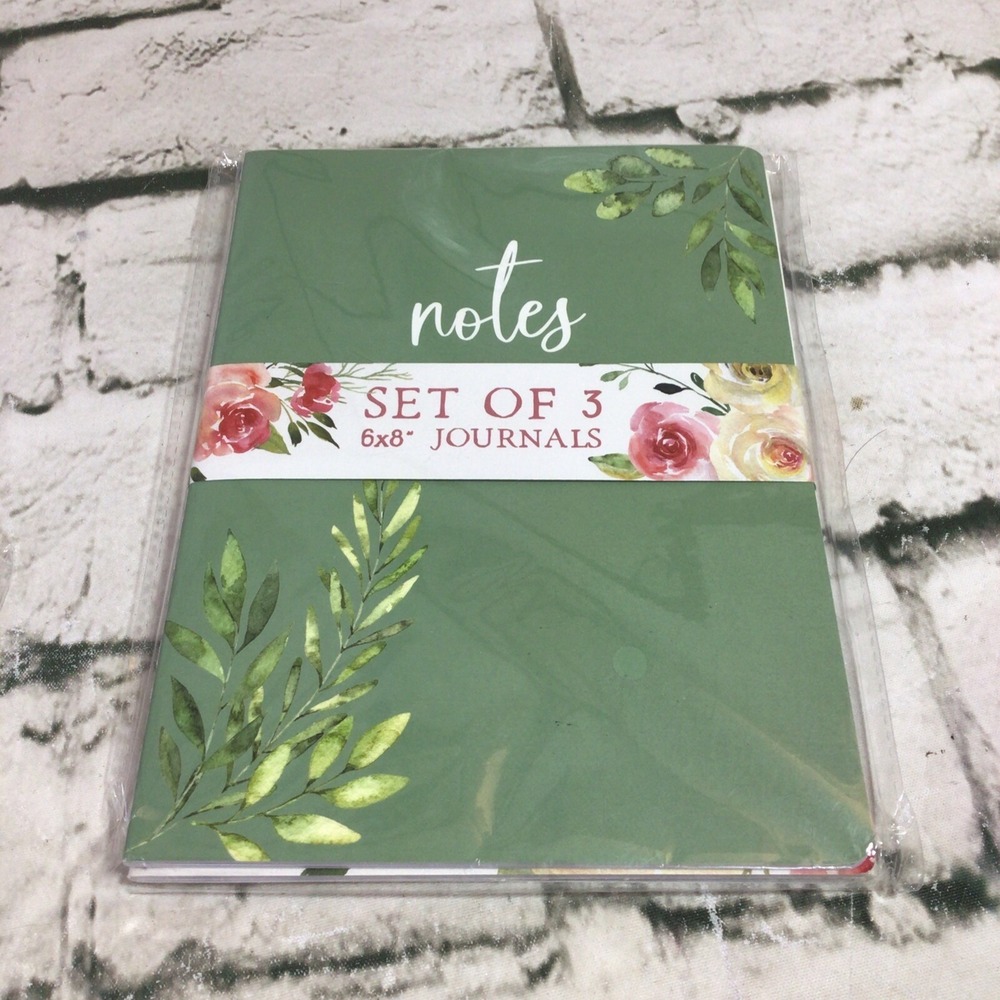 Set of 3 Journals Lined Paper Paperback 6" x 8"‎ Notebooks New